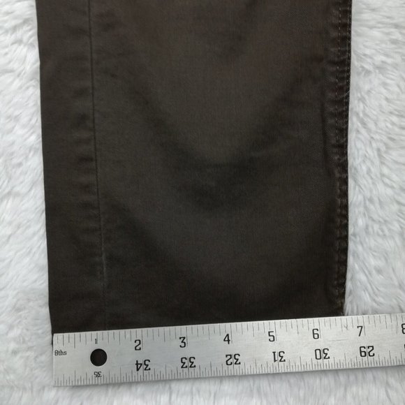 Talbots Womans Jeans Signature Pleated Waist Straight Leg Low Rise Brown 4 - Picture 6 of 13